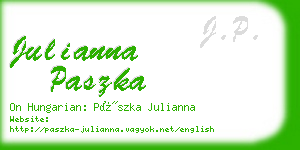 julianna paszka business card